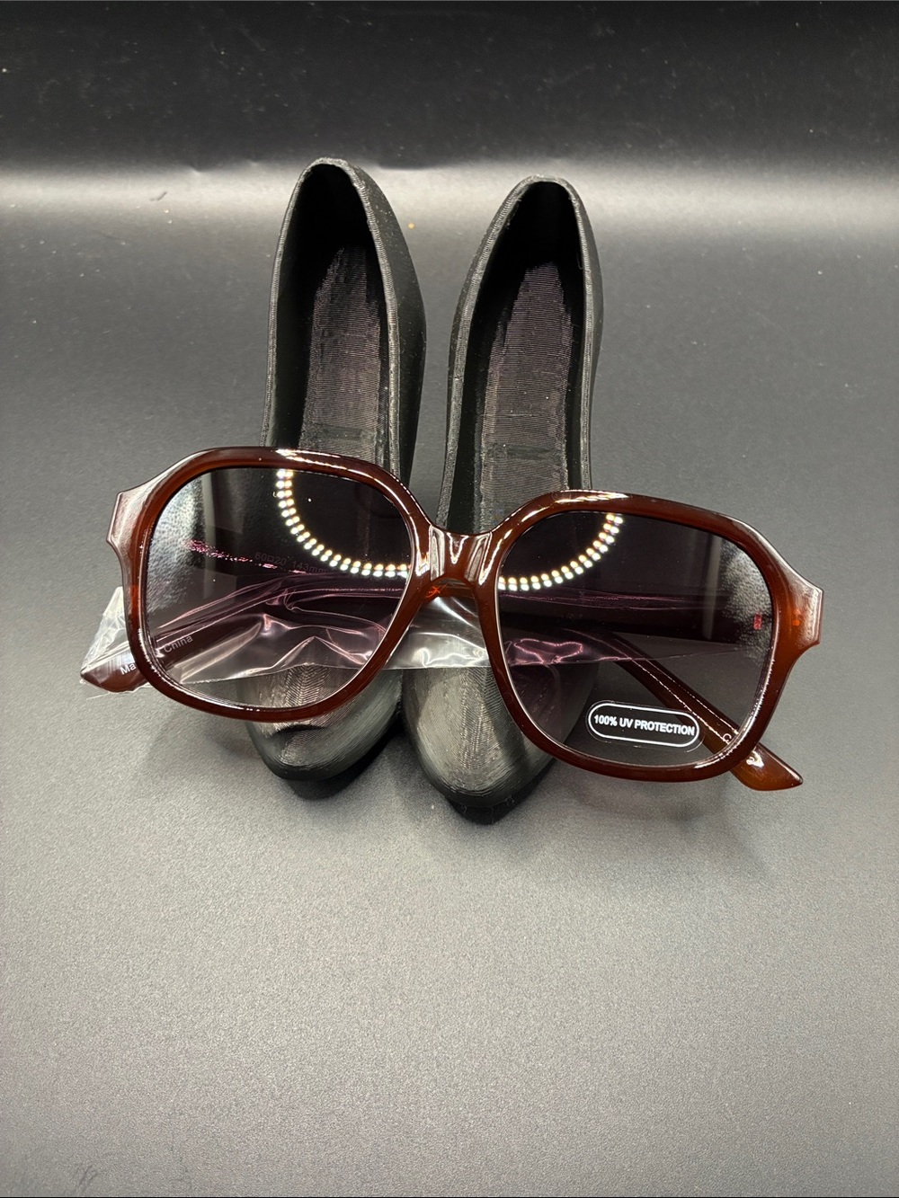 City views Classic Brown Women's Oversized Sunglasses with UV Protection